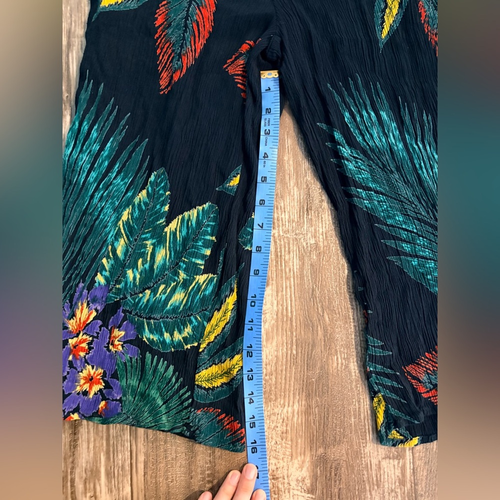 Patrons of Peace Off The Shoulder Jumpsuit Size Small Tropical Print Beach Boho - Picture 10 of 13